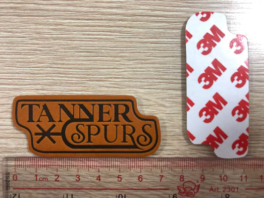 Leather Tanner Spurs patch